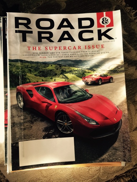Road & Track Magazine, August 2015, The Supercar Issue